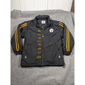 NFL Pittsburgh Sleeters Black Winter Hooded Jacket Logo Football